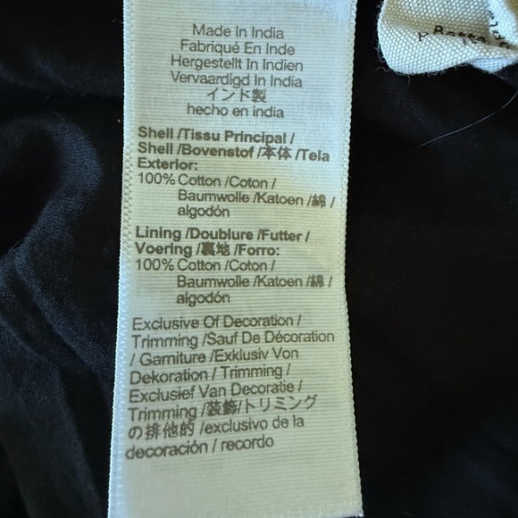 Madewell Lucie Black Floral Long Sleeve Smocked Mini Dress Large - Picture 6 of 7